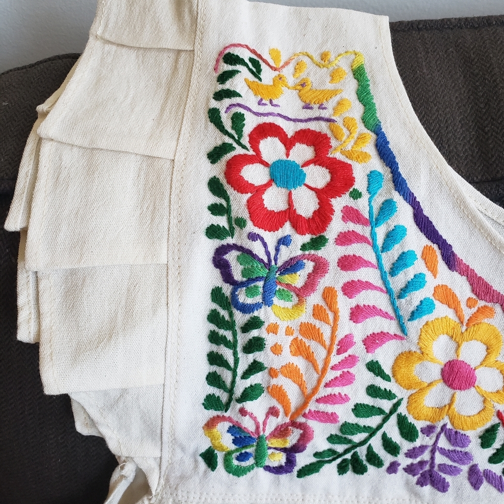Embroidered long frock with pockets